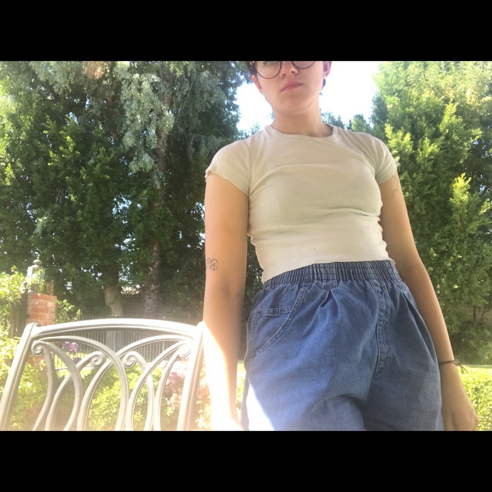 handcut crop tee